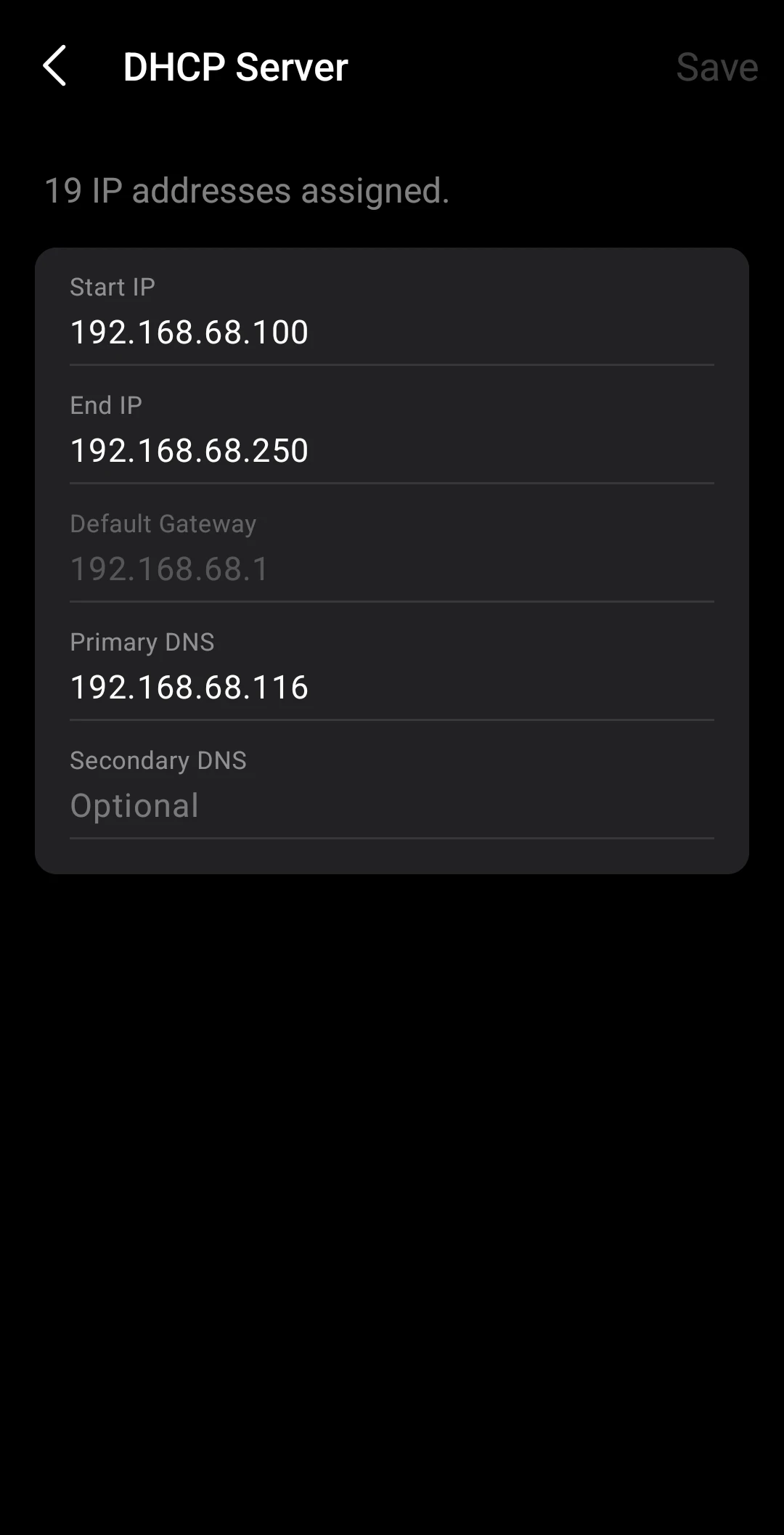 TP-Link Router DHCP DNS settings example