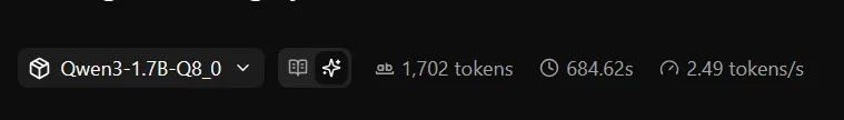 qwen3 1.7b tokens per second