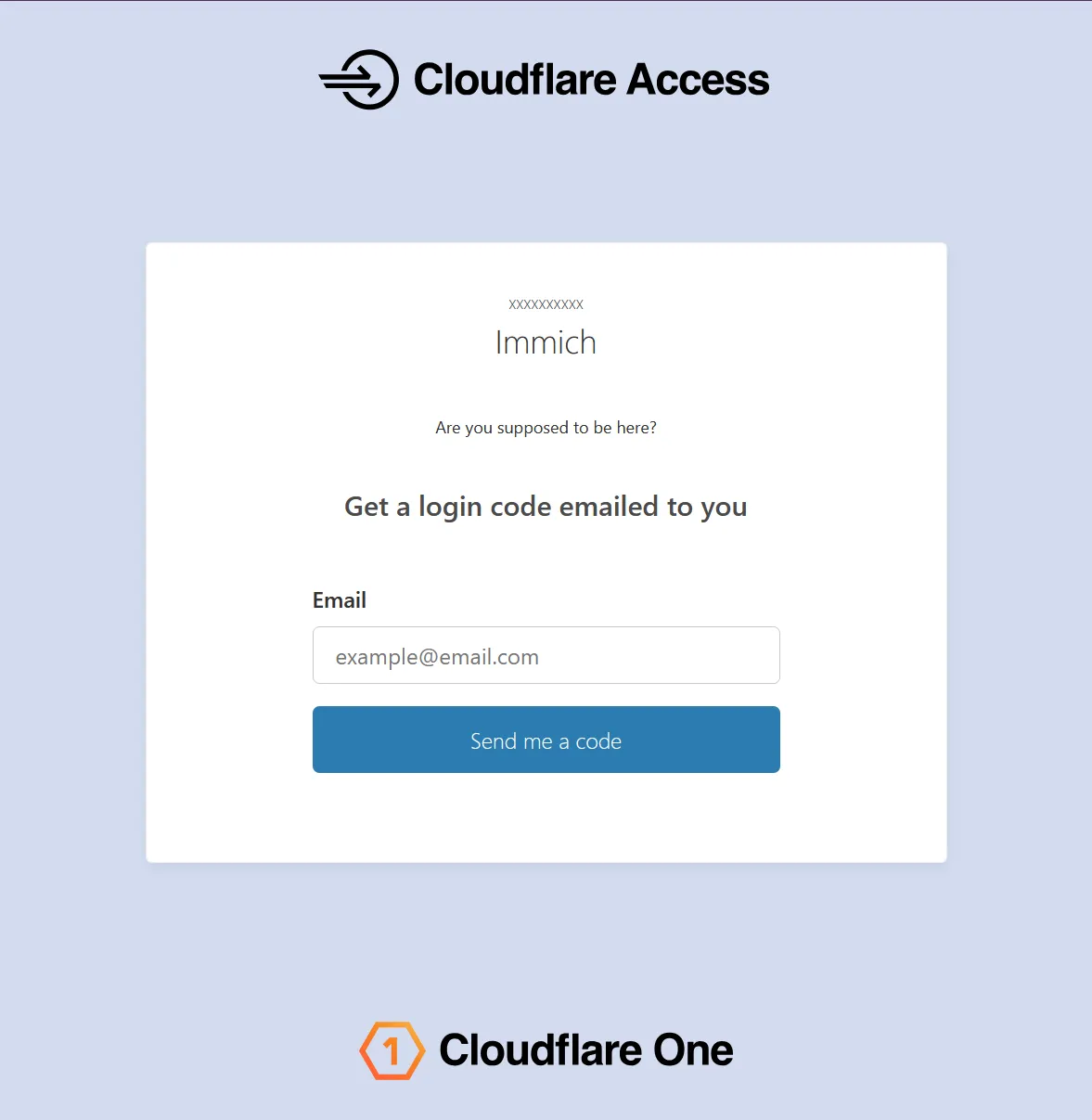 Cloudflare Access login page