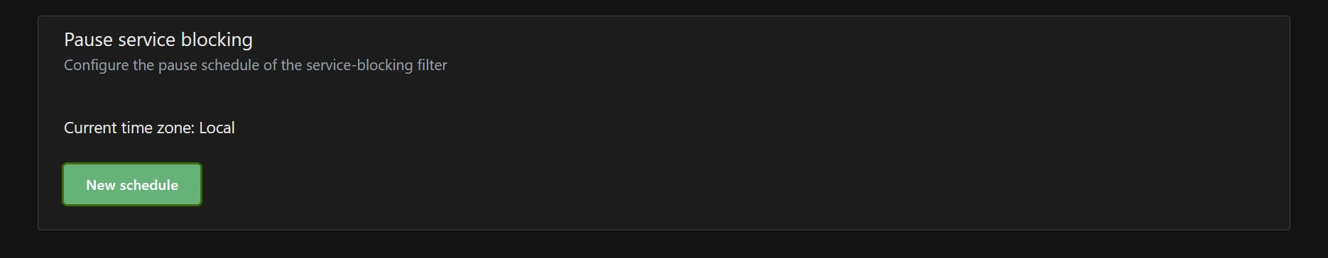 Adguard home schedule service blocking